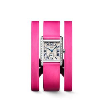 Longines Mini DolceVita 21.5 Quartz Stainless Steel - Diamond / Silver / Triple Cuff Pink XS