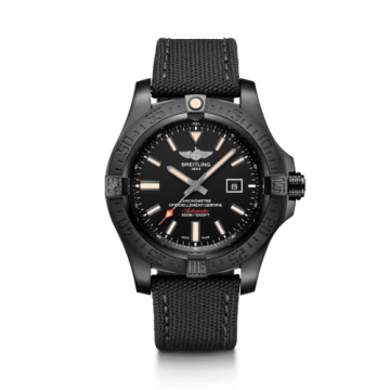 Breitling Avenger Blackbird 48 Black Titanium / Volcano Black / Military / Pin
