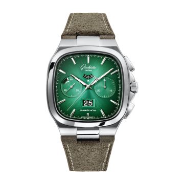 Glashütte Original Seventies Chronograph Panorama Date Green / Nubuck / Folding