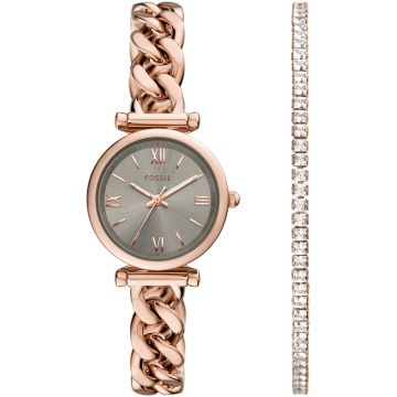 Fossil Carlie Mini Rose Gold / Grey Set