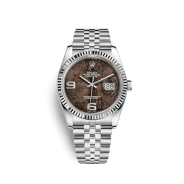 Rolex Datejust 36 Stainless Steel Fluted / Jubilee / Chocolate Floral
