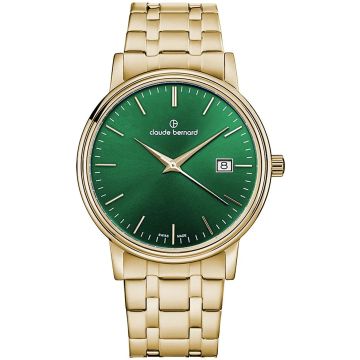Claude Bernard Classic Gents Date Gold / Green 42mm