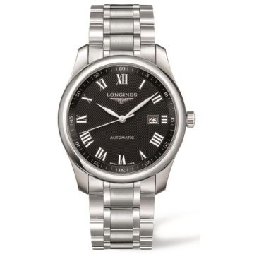 Longines Master Collection 40 Date Stainless Steel / Black Roman / Bracelet
