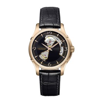 Hamilton Jazzmaster Open Heart 40mm Black Dial PVD Gold