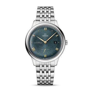 Omega De Ville Small Seconds Master Chronometer Stainless Steel / Turquoise / Bracelet