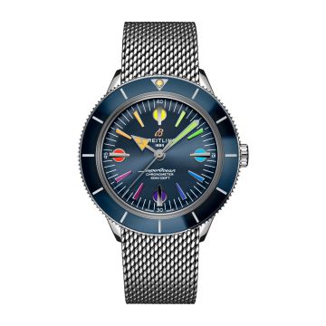 Breitling Superocean Heritage '57 Stainless Steel / Blue Rainbow / Mesh