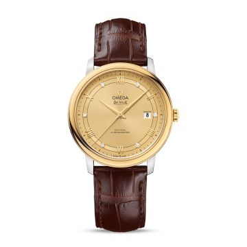 Omega De Ville Prestige Co-Axial 39.5 Stainless Steel / Yellow Gold / Vintage Champagne