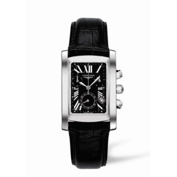 Longines DolceVita 28 Quartz Chronograph Stainless Steel Black Roman