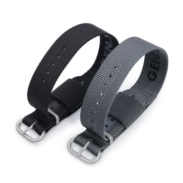 Haveston General Service Nylon Strap Set Black & Grey - 18mm