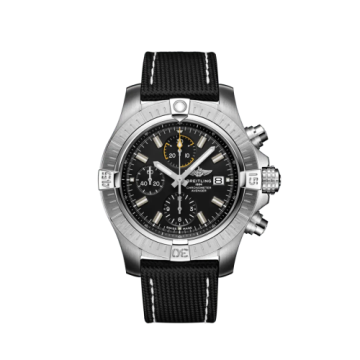 Breitling Avenger Chronograph 45 Stainless Steel / Black / Military / Folding