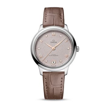 Omega De Ville Master Chronometer 34 Stainless Steel / Rose - Grey - Diamond