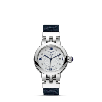 Tudor Clair de Rose 26 Stainless Steel / Silver-Diamond / Fabric