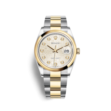 Rolex Datejust 36 Stainless Steel / Yellow Gold / Smooth / Silver Computer / Oyster