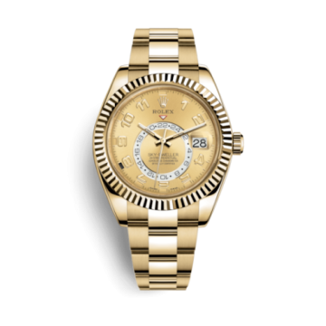 Rolex Sky-Dweller Yellow Gold / Champagne Arabic