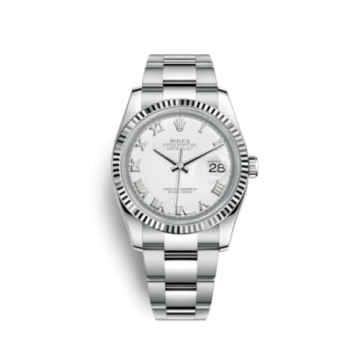 Rolex Datejust 36 Stainless Steel Fluted / Oyster / White Roman