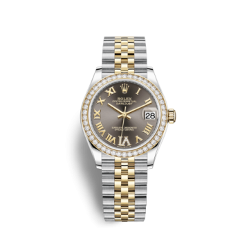 Rolex Datejust 31 Stainless Steel / Yellow Gold / Diamond / Grey - Roman / Jubilee