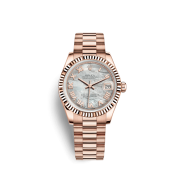 Rolex Datejust 31 Everose Fluted / President / MOP Roman