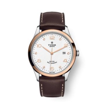 Tudor 1926 41 Stainless Steel / Rose Gold / White - Diamond / Strap