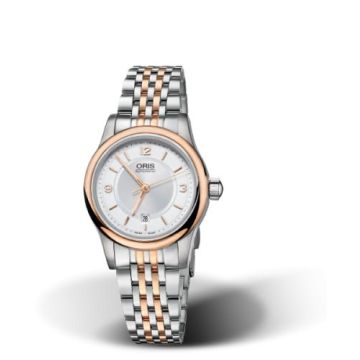 Oris Classic Date Lady 28.5 Stainless Steel - Rose Gold / Silver / Bracelet
