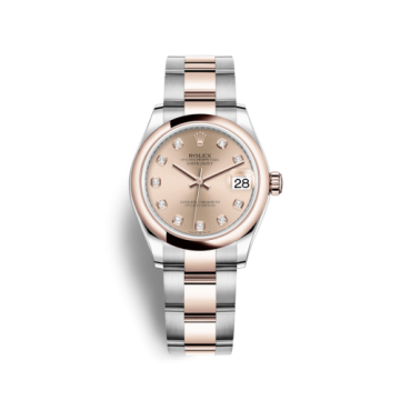 Rolex Datejust 31 Stainless Steel/ Rose Gold / Domed / Rose - Diamond / Oyster