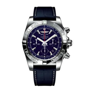 Breitling Chronomat 44 Stainless Steel / Blue MOP / Croco Rubber