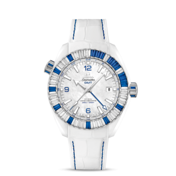 Omega Seamaster Planet Ocean 600M Co-Axial 45.5 Master Chronometer GMT Deep White Sapphire