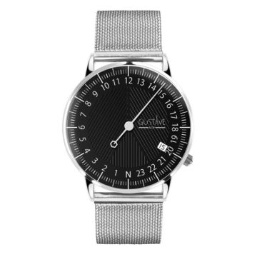 Gustave & Cie 24H André Argent & Noir Milanais Argent 36mm