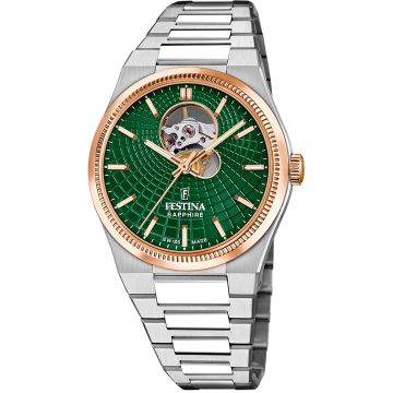 Festina Swiss Rivé Open Heart 40 Bicolour / Green