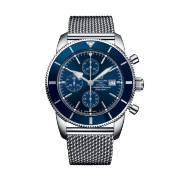 Breitling Superocean Heritage II 46 Chronograph Stainless Steel / Blue / Blue /  Milanese