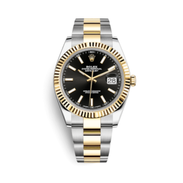 Rolex Datejust 41 Rolesor Yellow Fluted / Oyster / Black