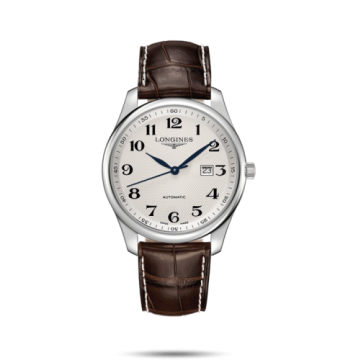 Longines Master Collection 42 Date Stainless Steel / Silver-Arabic / Alligator XL