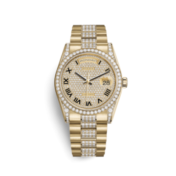 Rolex Day-Date 36 Yellow Gold Diamonds / President Diamonds / Paved
