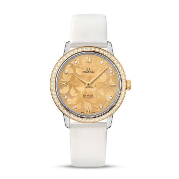 Omega De Ville Prestige Quartz 32.7 Butterfly Stainless Steel / Yellow Gold / Diamond