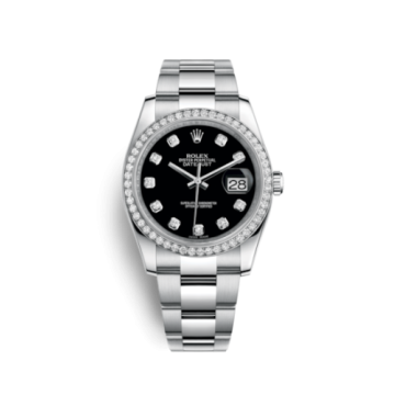 Rolex Datejust 36 Stainless Steel Diamond / Oyster / Black Diamond