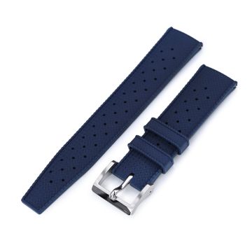 Blue Tropical-Style Quick Release FKM Rubber Strap 19mm - 22mm - 19mm
