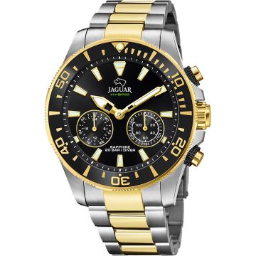 Jaguar Connected Men Diver Chronograph Hybridwatch Bicolour / Black