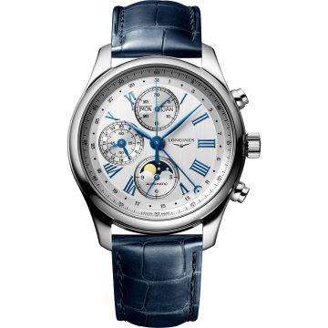 Longines Master Collection 42 Chronograph Calendar Stainless Steel / Silver