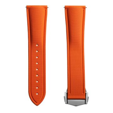 Endurance Rubber Deployant Watch Strap  - Flare Orange - 21mm
