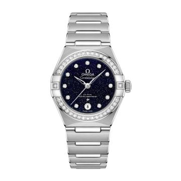 Omega Constellation Manhattan 29 Co-Axial Master Chronometer Stainless Steel / Aventurine / Diamond