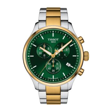 Tissot Chrono XL Classic Stainless Steel - Yellow Gold / Green / Bracelet