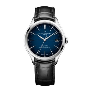 Baume & Mercier Clifton Baumatic Stainless Steel / Blue / Strap / COSC