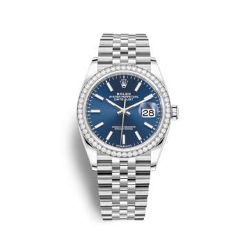 Rolex Datejust 36 Stainless Steel / Diamond / Blue / Jubilee