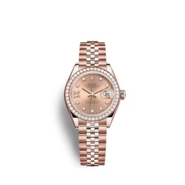 Rolex Lady-Datejust 28 Rose Gold / Diamond / Rose - Diamond / Jubilee