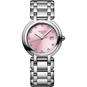 Longines PrimaLuna Quartz 30 Stainless Steel / Pink / Bracelet
