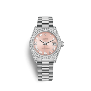 Rolex Datejust 31 White Gold Diamond / President / Pink Roman