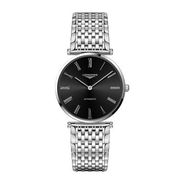 Longines La Grande Classique Automatic 36 Stainless Steel / Black - Roman / Bracelet