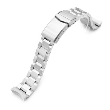 Hexad III Watch Band for Grand Seiko 44GS SBGJ235 SBGJ201 SBGJ203, Stainless Steel - Brushed, V-Diver Clasp - 14mm