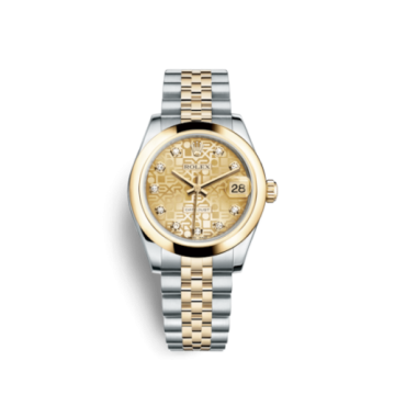 Rolex Datejust 31 Rolesor Yellow Domed / Jubilee / Champagne Computer