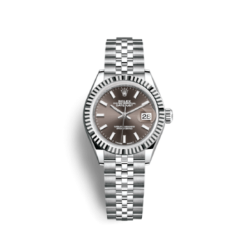 Rolex Lady-Datejust 28 Stainless Steel Fluted / Grey / Jubilee