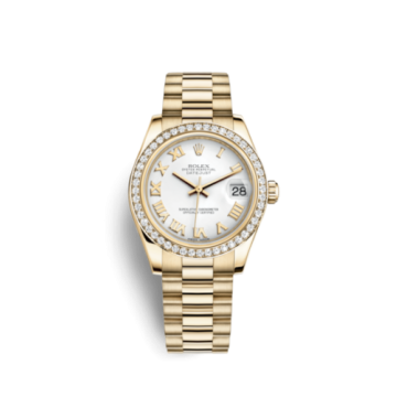 Rolex Datejust 31 Yellow Gold Diamond / President / White Roman
